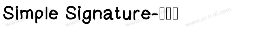 Simple Signature字体转换 Simple Signature字体转换